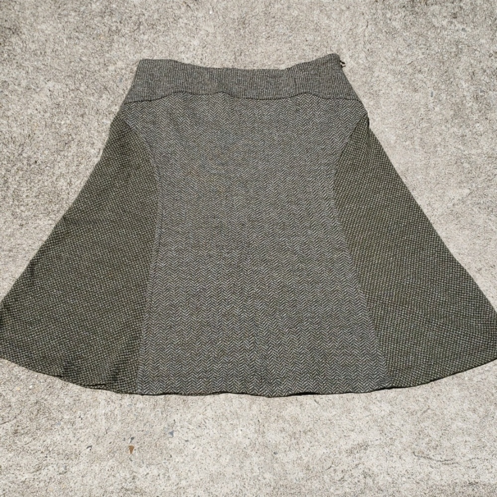 Olive Green Midi Swing Skirt by ETRO Italy